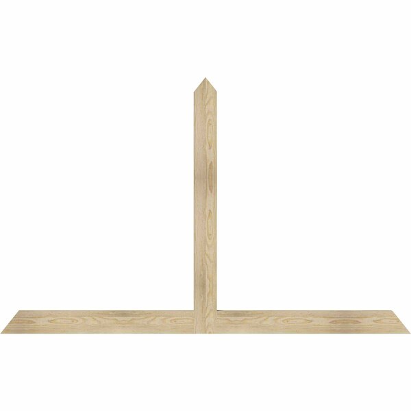 Ekena Millwork Portland Rough Sawn Timber Gable Bracket, Douglas Fir, 72"W x 45"H x 2"D x 4"F, 15/12 Pitch GBW072X45X0204POR00RDF - main